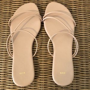 Strappy Nude Slides